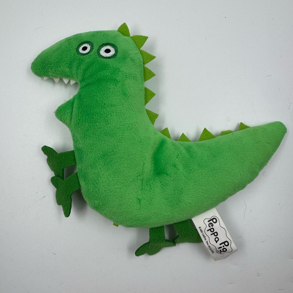Peppa Pig Plush Green Mr. Dinosaur Brother George Flat  7" Toy